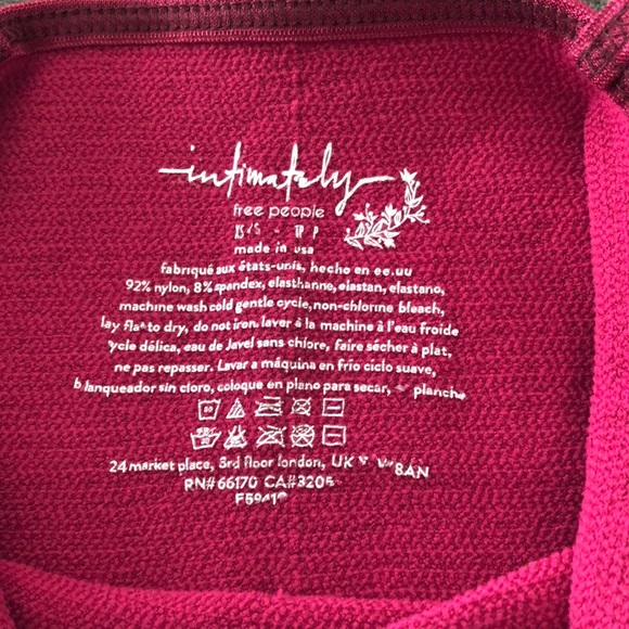 Free People Intimately Red Crochet Open Weave Tank Top Size XS/S - Picture 6 of 15